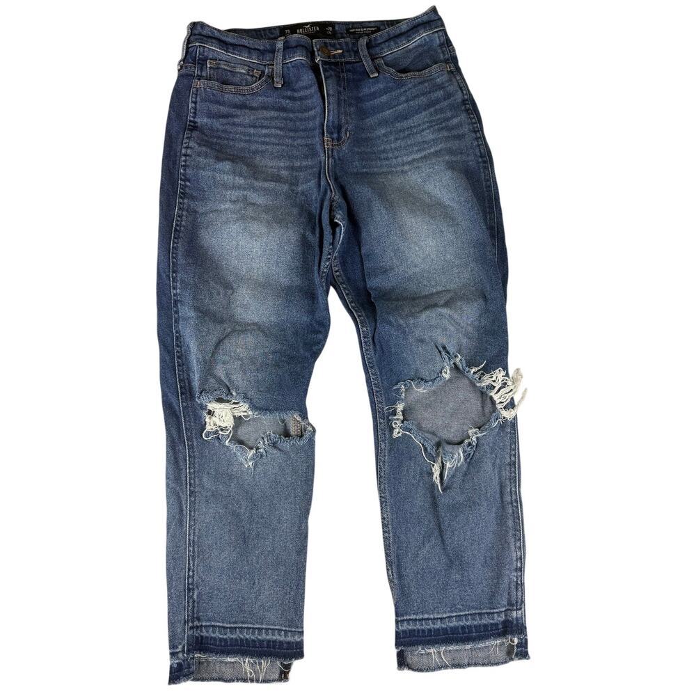 Hollister Cropped High-Rise Slim Straight Jeans 7S  w28 L25